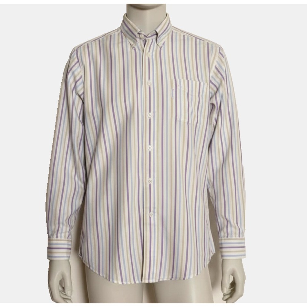 Faconnable Men's‎ Shirt Size XL(16.5) Striped Button Down